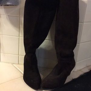 Marc Fisher suede wedge boots Chocolate Brown Size 6